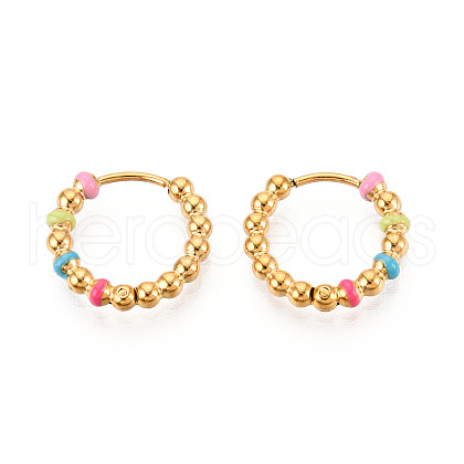 304 Stainless Steel Hoop Earrings for Women EJEW-N059-21G-1