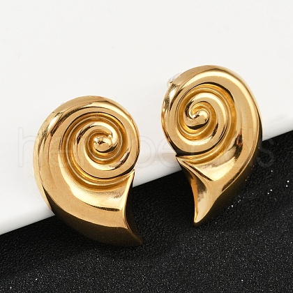 304 Stainless Steel Stud Earrings EJEW-U071-02A-G-1