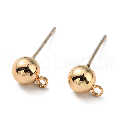Brass Stud Earring Findings FIND-R144-13C-G14-1
