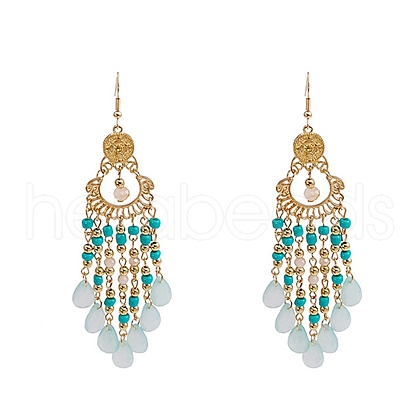 Alloy Boho Chandelier Earrings PW-WG3606D-01-1