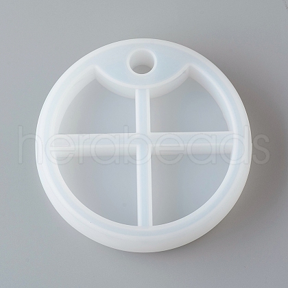 DIY 4 Compartments Round Layered Rotating Storage Box AJEW-D046-16A-1