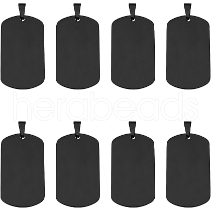 SUNNYCLUE 10Pcs Stainless Steel Stamping Blank Tag Big Pendants FIND-SC0010-68-1