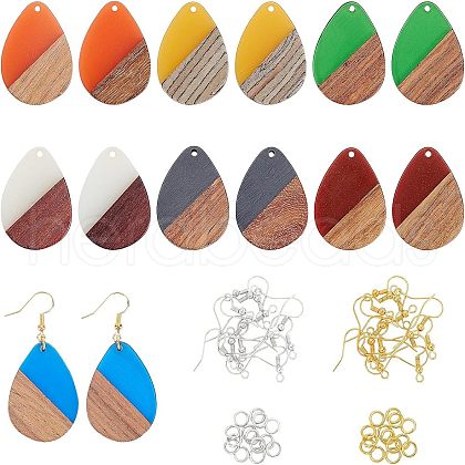 Olycraft DIY 2 Colors Dangle Earring Making Kits DIY-OC0006-50-1
