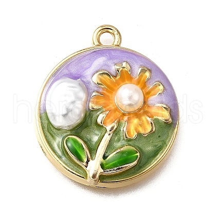 Alloy Enamel Pendants ENAM-K076-10E-G-1