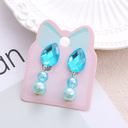 Alloy Plastic Clip-on Earrings for Kid WG21FF0-20-1