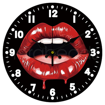 MDF Printed Wall Clock HJEW-WH0058-030-1