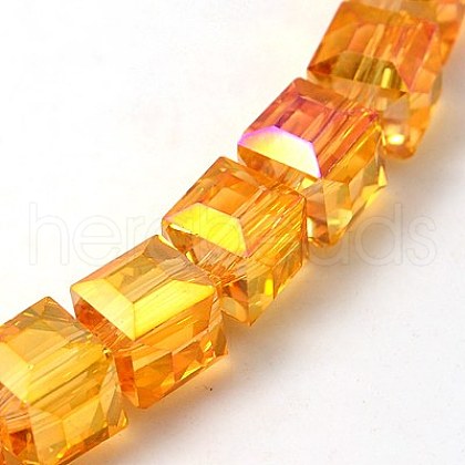 Electorplated Glass Beads EGLA-E006-3D-1