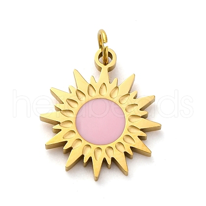 304 Stainless Steel Enamel Pendants STAS-E550-62G-1
