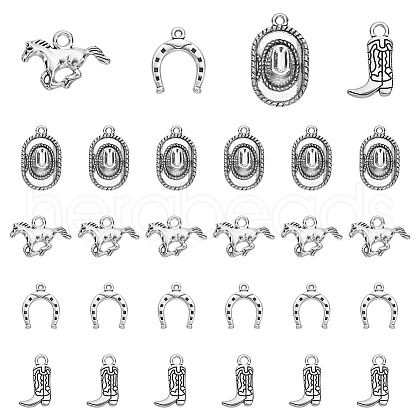 Unicraftale 80Pcs 4 Tibetan Styles Alloy Pendants FIND-UN0004-28B-1