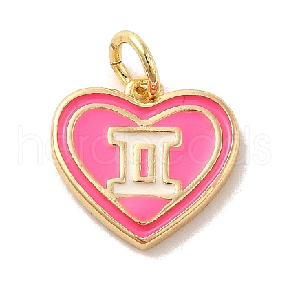 Real 18K Gold Plated Brass Enamel Pendants KK-M273-06E-G-1