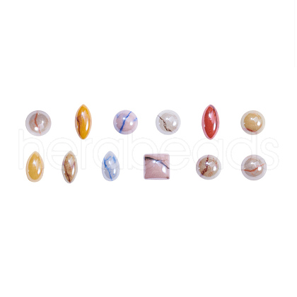 Porcelain Cabochons MRMJ-MSMC001-09-1