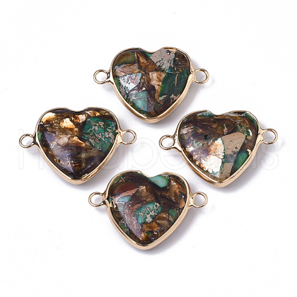 Assembled Bronzite & Imperial Jasper Links connectors G-S366-035A-1