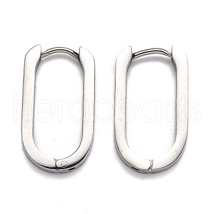 304 Stainless Steel Huggie Hoop Earrings STAS-J033-11C-P-1