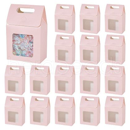 Rectangle Paper Gift Bags with Window CON-WH0088-85B-1