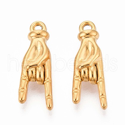 304 Stainless Steel Pendants STAS-T065-21A-G-1