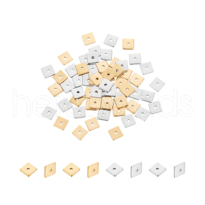Unicraftale 60Pcs 2 Colors 304 Stainless Steel Spacer Beads STAS-UN0059-53-1