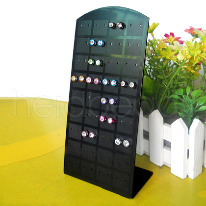 Multi Holes Acrylic Slant Back Earring Display Stands PAAG-PW0012-56A-1