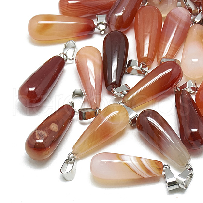 Dyed Natural Carnelian Pendants X-G-T081-04-1