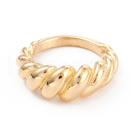 Ion Plating(IP) Unisex 304 Stainless Steel Finger Rings X-RJEW-Z008-08B-G-1
