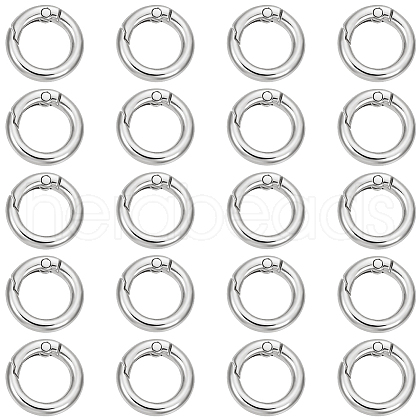 Beebeecraft 20Pcs Alloy Spring Gate Rings FIND-BBC0002-21P-1