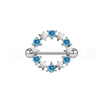 304 and 316 Surgical Stainless Steel Nipple Rings WGB4D52-06-1