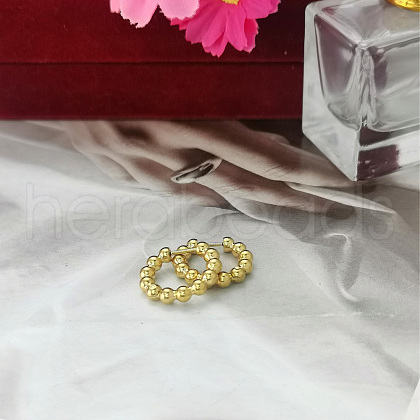 Stylish Stainless Steel Round Hoop Earrings VG2552-2-1