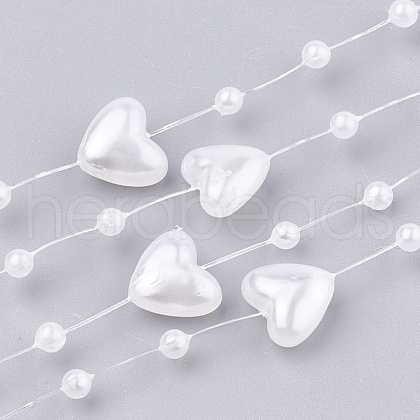 ABS Plastic Imitation Pearl Beaded Trim Garland Strand X-AJEW-S071-02D-1