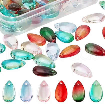 WADORN Transparent Czech Glass Beads GLAA-WR0001-03B-1