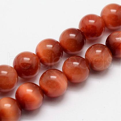 Natural Sun Tiger Eye Bead Strands G-O155-01B-6mm-1