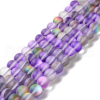 Synthetic Moonstone Beads Strands G-E573-01C-21-1
