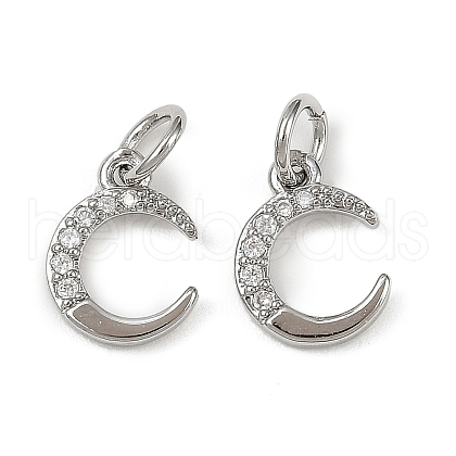 Brass Micro Pave Cubic Zirconia Pendants KK-R230-01P-1