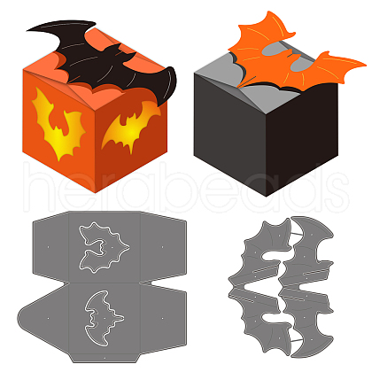 Halloween Box Carbon Steel Cutting Dies Stencils DIY-WH0309-1235-1