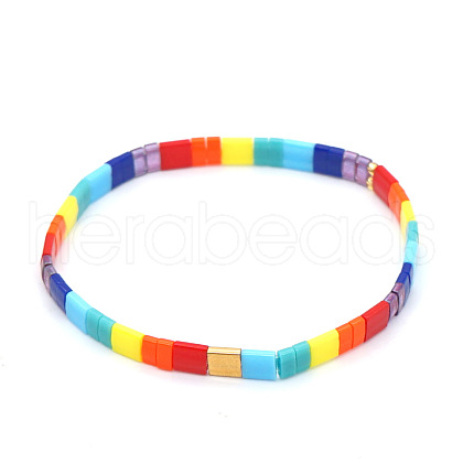 Rainbow Bohemian Style Original Design Fashion Tila Beaded Bracelet for Women. RM1844-15-1