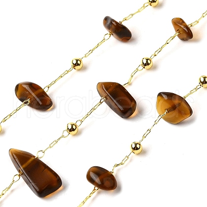 Handmade Nuggest Glass Beaded Chains CHC-F020-07G-01-1