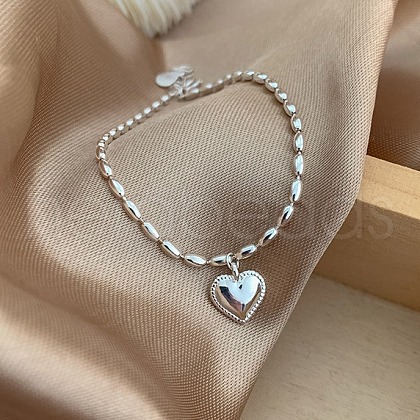 Heart Brass Charm Bracelets for Women FS-WGC35CA-01-1