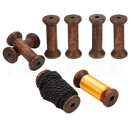 Wooden Empty Spools WOOD-WH0034-03C-1