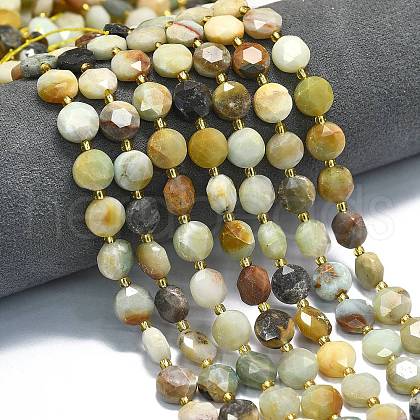 Natural Flower Amazonite Beads Strands G-C116-A120-01-1