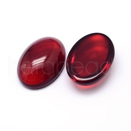 K9 Glass Cabochons Oval Flat Back Cabochons GGLA-L002B-01-1