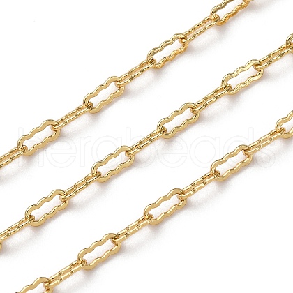 Brass Wavy Oval Link Chains CHC-H113-22G-1