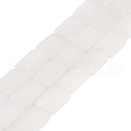 Natural White Jade Beads Strands G-M420-M06-02-1