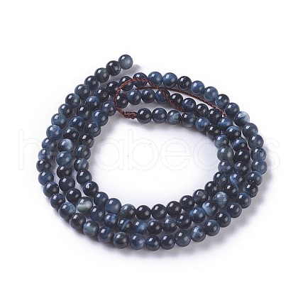 Natural Tiger Eye Beads Strands G-P428-01A-4mm-1