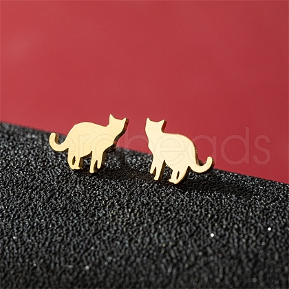 Stainless Steel Stud Earrings PW-WG95520-33-1