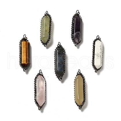 Natural Mixed Stone Big Pointed Pendants G-F731-05-1