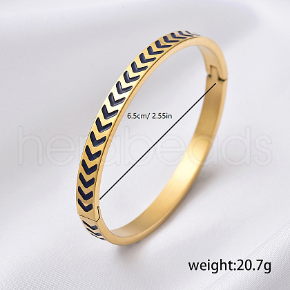 Vintage Golden Stainless Steel Bangles for Women SC1086-1-1