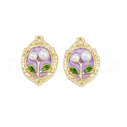 Alloy Enamel Pendants PALLOY-P311-01D-G-1
