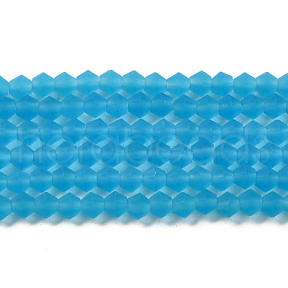 Imitate Austrian Crystal Frosted Glass Beads Strands EGLA-A039-T4mm-MD19-1