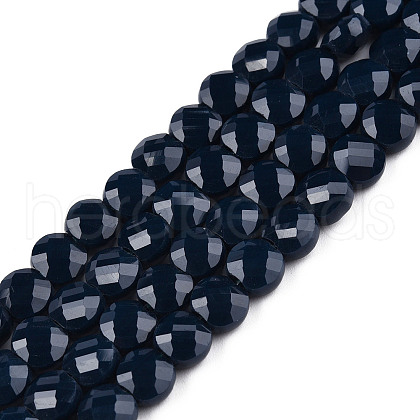 Opaque Solid Color Glass Beads Strands GLAA-N052-06-A14-1