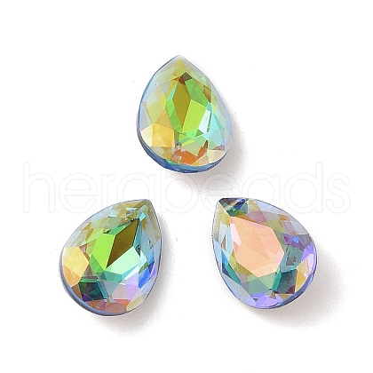 Glass Rhinestone Cabochons RGLA-L029-04A-SPLA-1