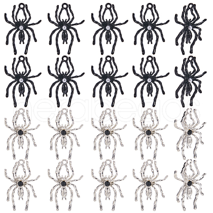 SUNNYCLUE 20Pcs 2 Colors Zinc Alloy Pendants with Plastic Beads FIND-SC0012-63-1