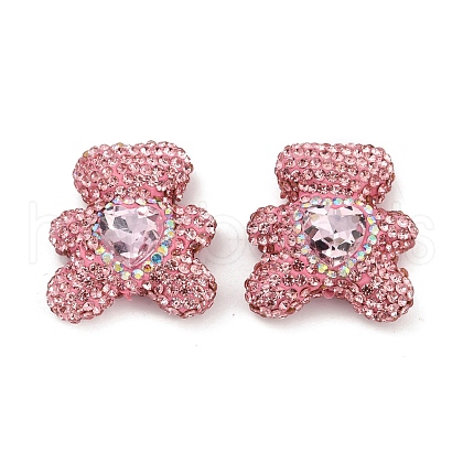 Handmade Polymer Clay Rhinestone Beads CLAY-NH0001-12B-1